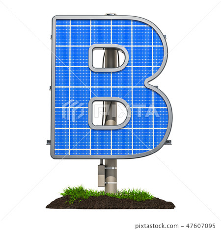 Solar Panel In Shaped Of Letter B - Stock Illustration [47607095] - PIXTA