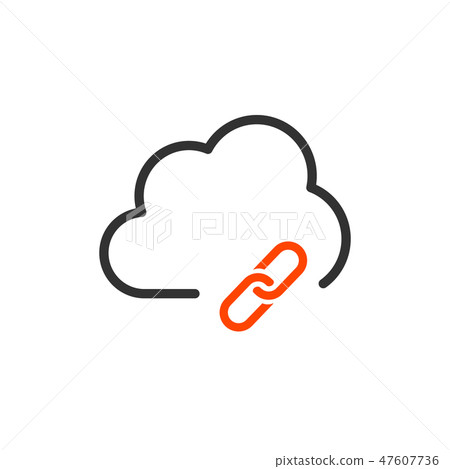 Cloud Technology Link Hyperlink Vector - Stock Illustration [47607736 ...