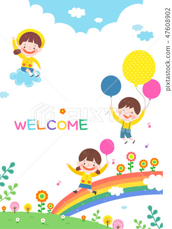 Nursery frame illustration 47608902
