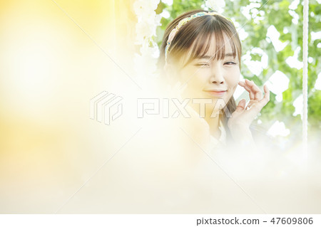 年輕女子，美容，婚禮，婚禮 47609806