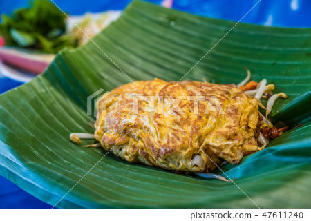 Thai dishes Pattay Rice noodle stir-fried dishes 47611240