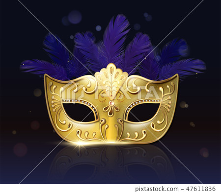 Carnival golden mask 47611836