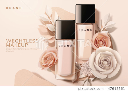 Foundation in glass bottle ads 47612561