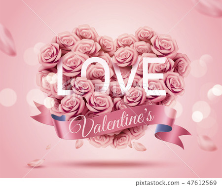 Romantic Valentine's Day template 47612569