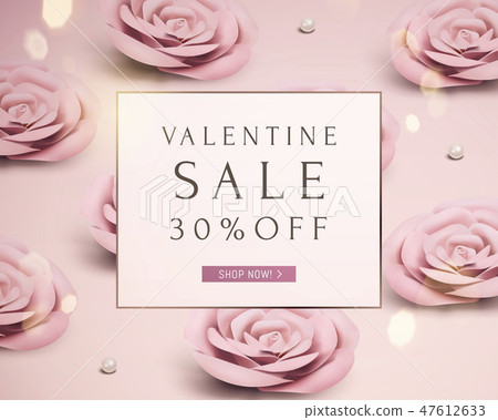 Valentine sale romantic template 47612633