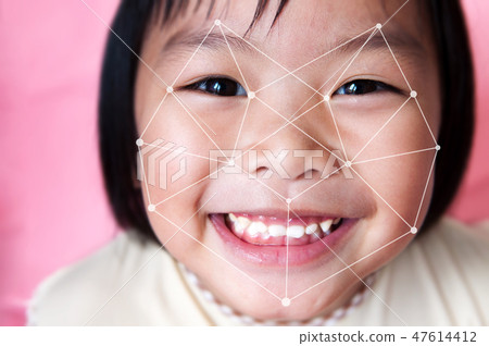 Facial recognition system concept. Facial recognition system concept. 47614412