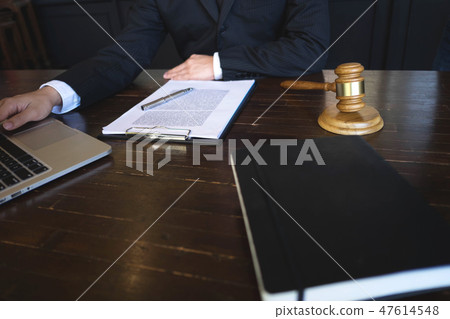 Lawyer working on the table, consultant lawyer. 47614548