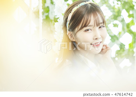 年輕女子，婚禮，婚禮 47614742