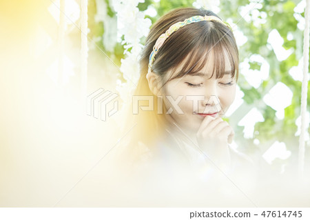 年輕女子，婚禮，婚禮 47614745