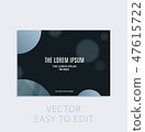 Brochure with black abstract design cover, party flyer in A4 with grey smooth round for club, 47615722