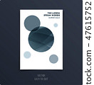Abstract design brochure cover, creative flyer in A4 with grey round shapes for branding, marketing 47615752