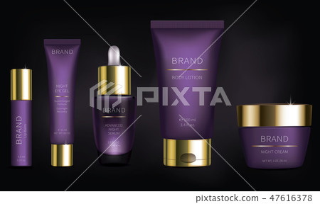 Night cosmetic series for face skin care 47616378