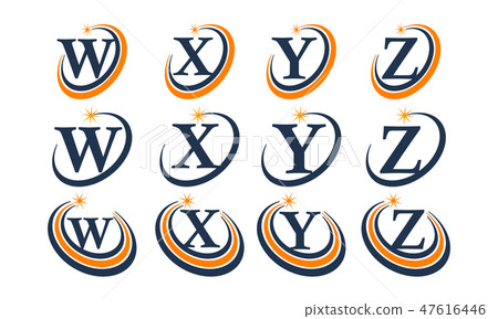 Star Swoosh Template Initial Set 47616446