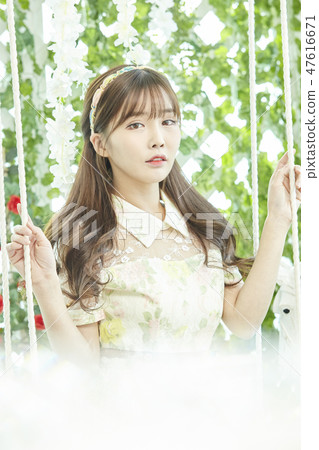 Young woman, wedding, wedding Young woman, wedding, wedding 47616671