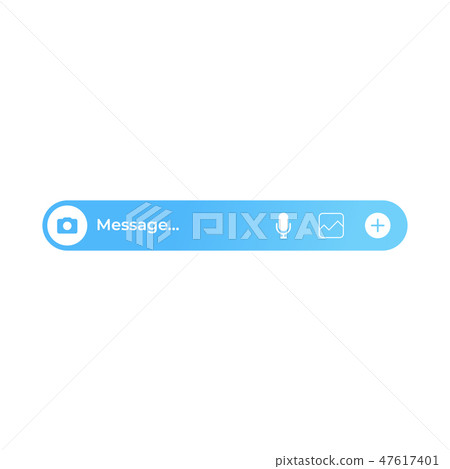 Blue message text box. - Stock Illustration [47617401] - PIXTA