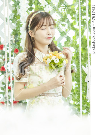 Young woman, wedding, wedding 47617433