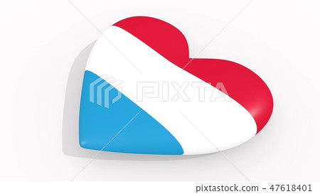 Heart in colors and symbols of Luxembourg, loop Heart in colors and symbols of Luxembourg, loop 47618401