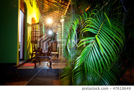 Night in tropical resort 47618649