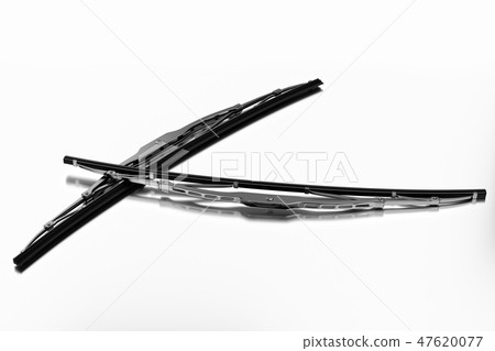 3D rendering. Wiper blade for car. Spare parts, auto parts for driver safety 47620077