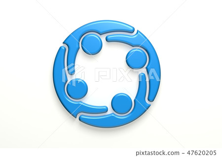 Business People strategy teamwork in blue. 3D Render Illustration Business People strategy teamwork in blue. 3D Render Illustration 47620205