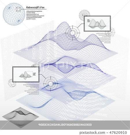 Vector illustration design CG ai survey and exploration uplift data geological image 47620910