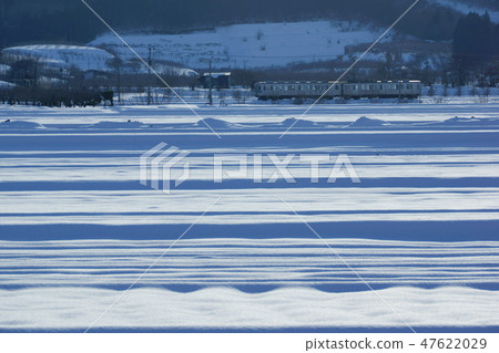 Honan Railway Oshiki Line Winter Scene 47622029