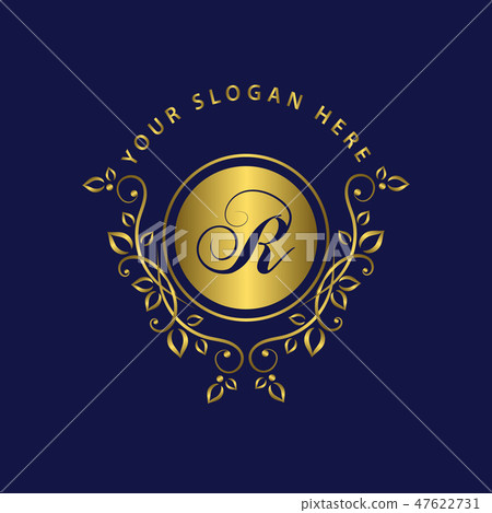 Monogram design template. Elegant line art logo R 47622731