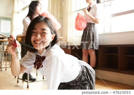 High school sports festival sports festival sports preparation 47623055