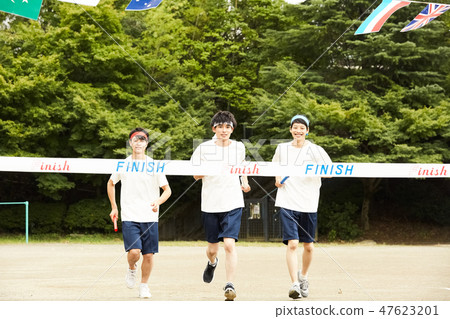 High school sports festival sports festival 47623201
