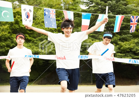 High school sports festival sports festival 47623205