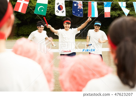 High school sports festival sports festival 47623207