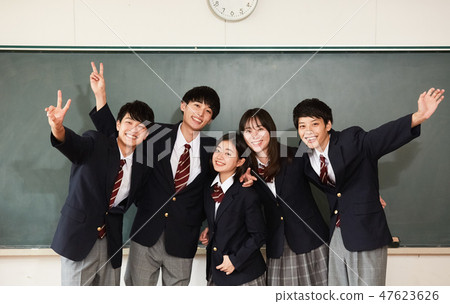 High school student school life 47623626
