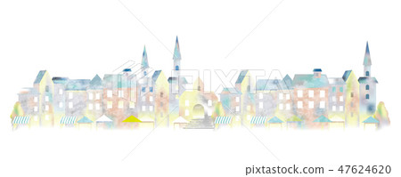 Watercolor style streets 47624620