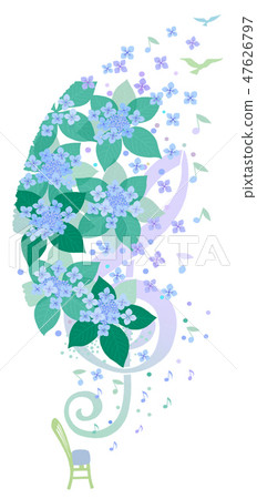 Torso symbol illustration _ hydrangea 47626797