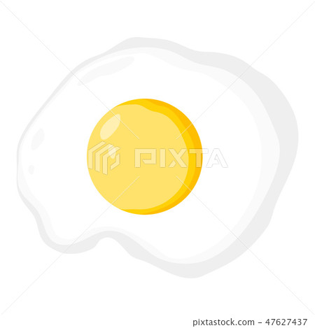 Vector scrambled egg is isolated on a white background Vector scrambled egg is isolated on a white background 47627437