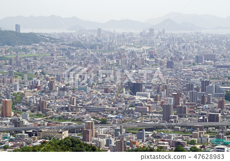 View from Hiroshima city from Mt. 47628983