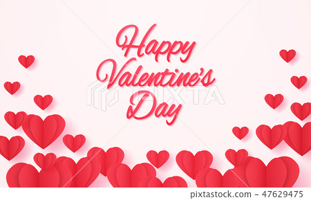 Valentines day , Red heart shape with lettering Valentines day , Red heart shape with lettering 47629475