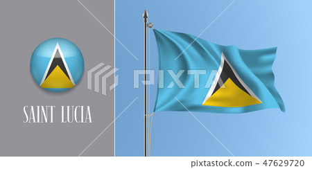 Saint Lucia waving flag vector illustration Saint Lucia waving flag vector illustration 47629720