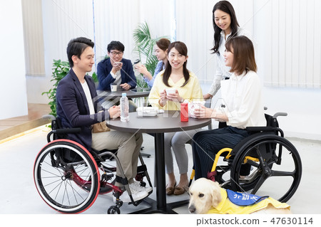 Japan Universal Manner Association supervised material business scene wheelchair Japan Universal Manner Association supervised material business scene wheelchair 47630114