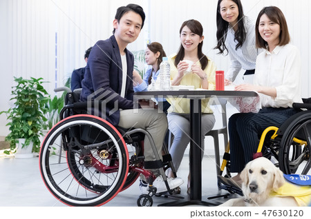 Japan Universal Manner Association supervised material business scene wheelchair Japan Universal Manner Association supervised material business scene wheelchair 47630120
