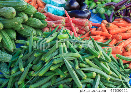 Outdoor grocery store in India _ roadside 47630621
