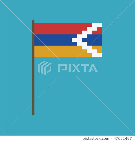 Republic of Artsakh flag icon in flat design Republic of Artsakh flag icon in flat design 47631497