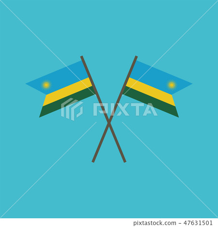 Rwanda flag icon in flat design Rwanda flag icon in flat design 47631501