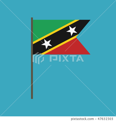 Saint Kitts and Nevis flag icon in flat design Saint Kitts and Nevis flag icon in flat design 47631503