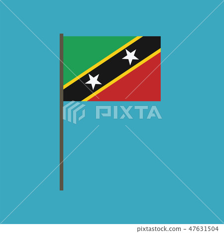 Saint Kitts and Nevis flag icon in flat design Saint Kitts and Nevis flag icon in flat design 47631504