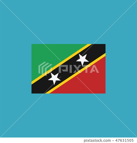 Saint Kitts and Nevis flag icon in flat design Saint Kitts and Nevis flag icon in flat design 47631505