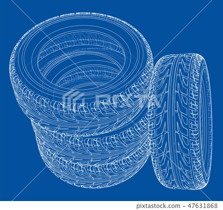 Car tires concept. Vector rendering of 3d 47631868