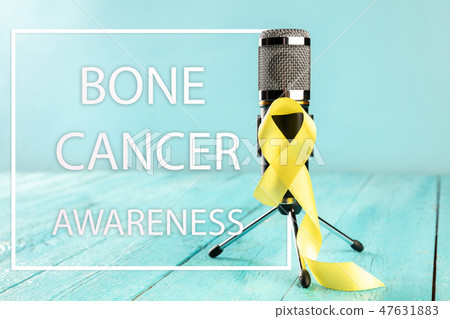 Yellow ribbon symbolic color for Sarcoma Bone cancer awareness and suicide prevention Yellow ribbon symbolic color for Sarcoma Bone cancer awareness and suicide prevention 47631883