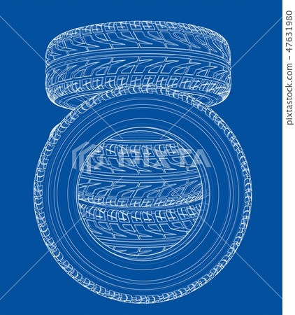 Car tires concept. Vector rendering of 3d Car tires concept. Vector rendering of 3d 47631980