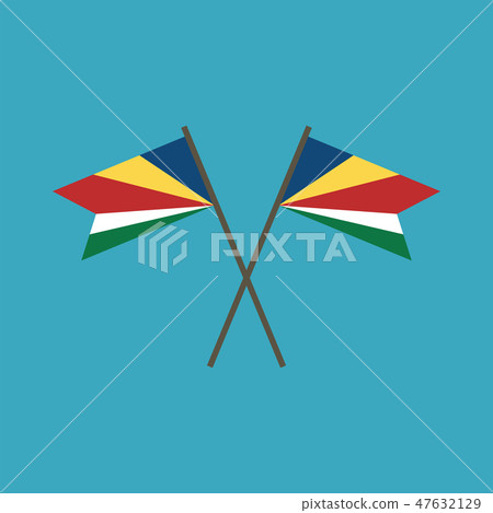 Seychelles flag icon in flat design 47632129